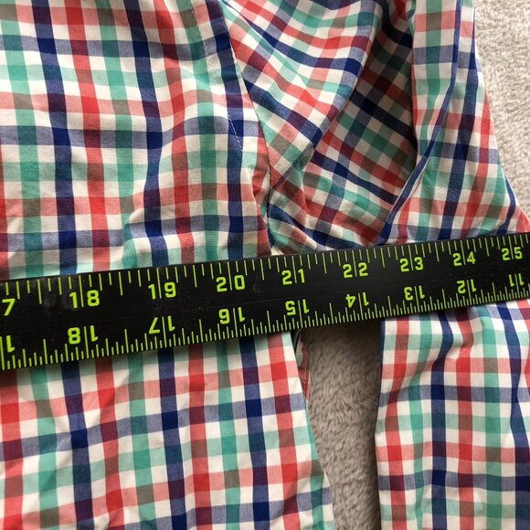 Bugatchi Mens Dress Shirt Medium Shaped Fit Long Sleeve Checkered Button Up Clas - Picture 4 of 14